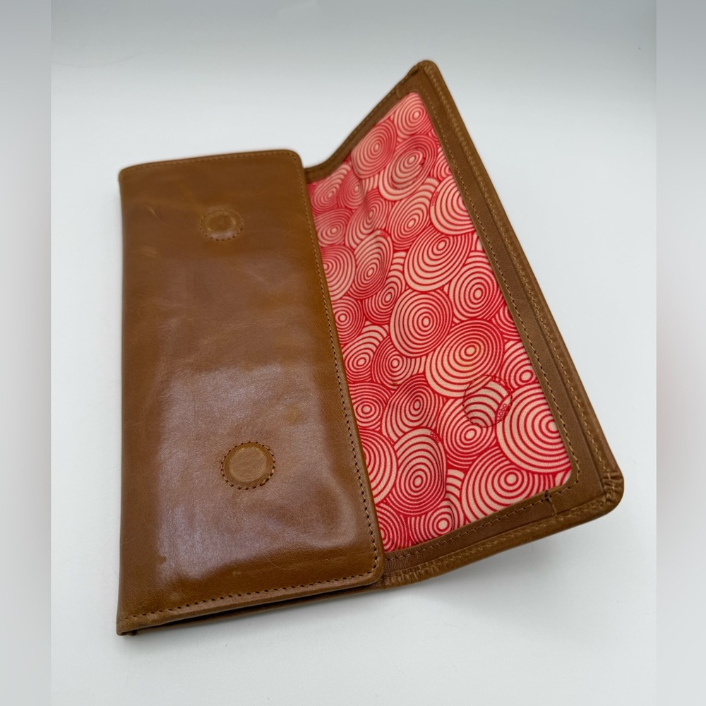 NWOT Hobo International Tan Large Trifold Leather Wallet Sadie Jill - Picture 4 of 9